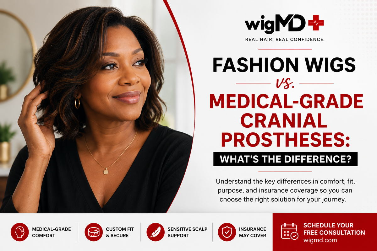 Fashion Wigs vs. Medical-Grade Cranial Prostheses: What Is the Difference?