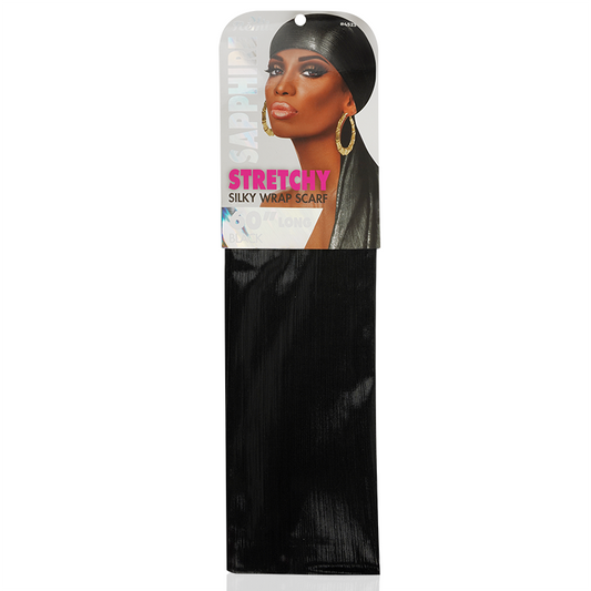 Ms. Remi Sapphire Silky Wrap Scarf 60 Inch, 1 Count, Black
