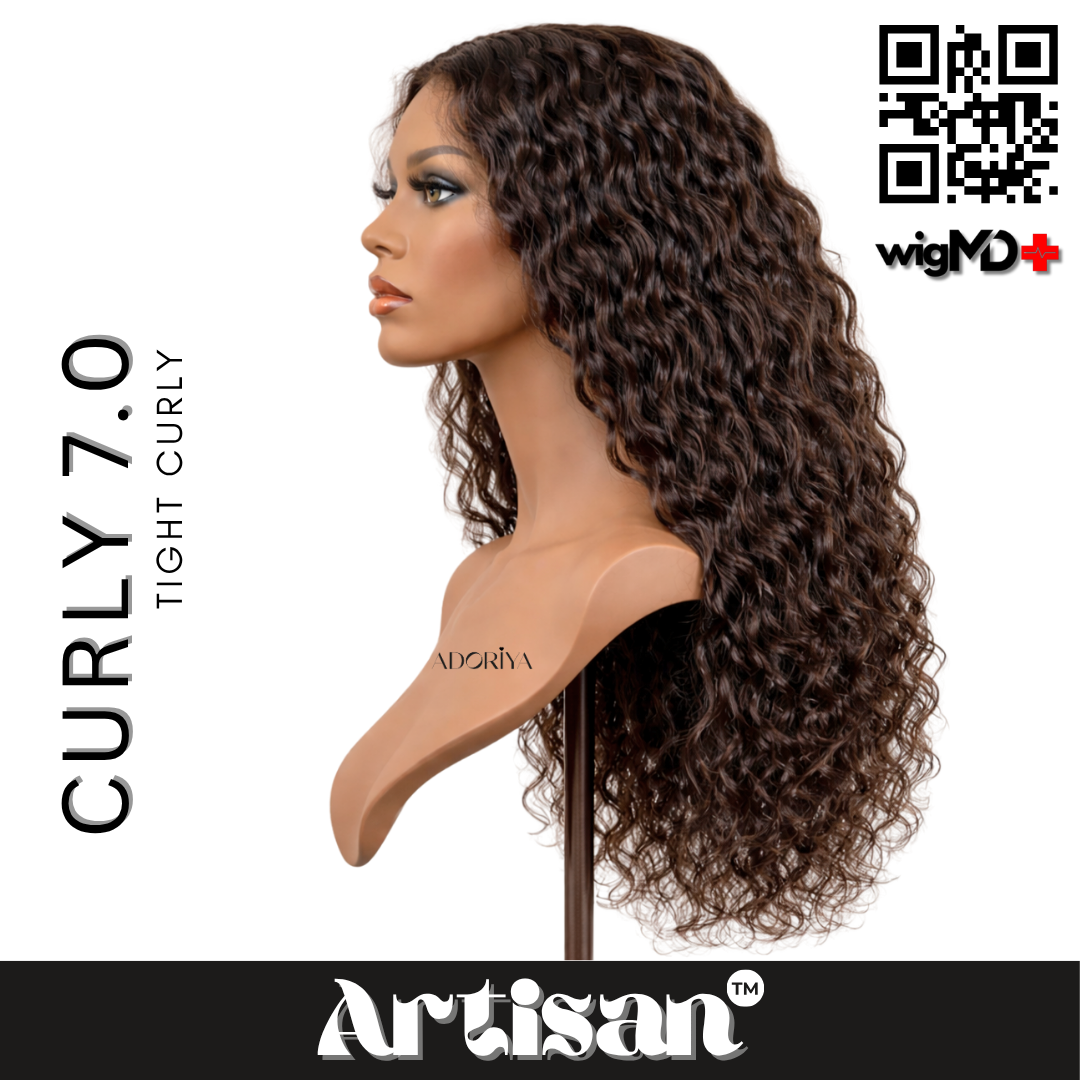 ARTISAN: Tight Curly 7.0 Premium 100% Human Hair Wig