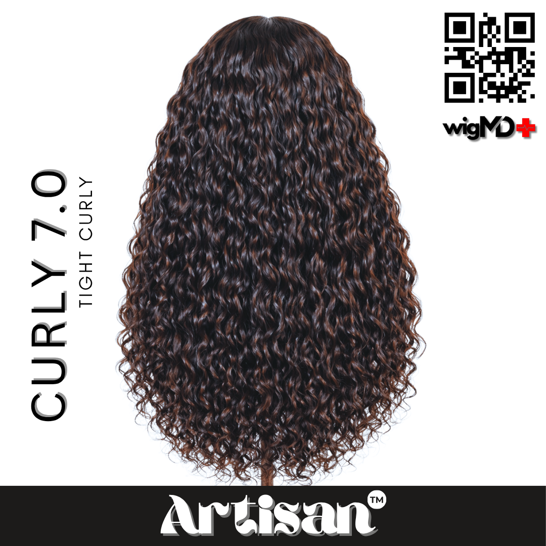 ARTISAN: Tight Curly 7.0 Premium 100% Human Hair Wig