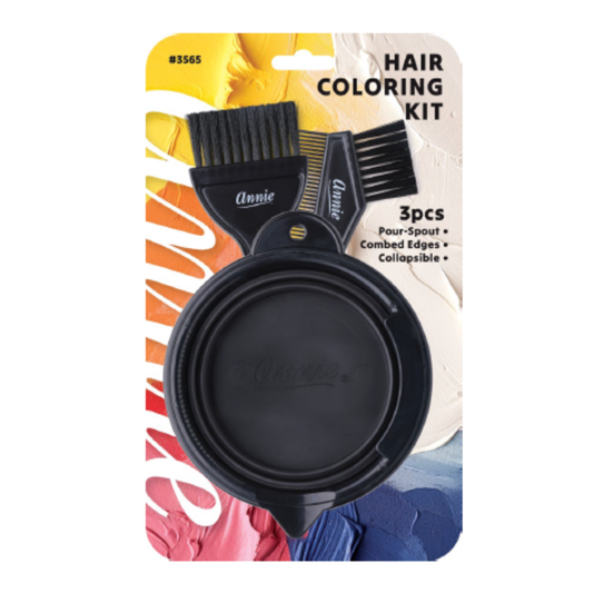 Annie Hair Coloring Kit, 3 Pieces, Black