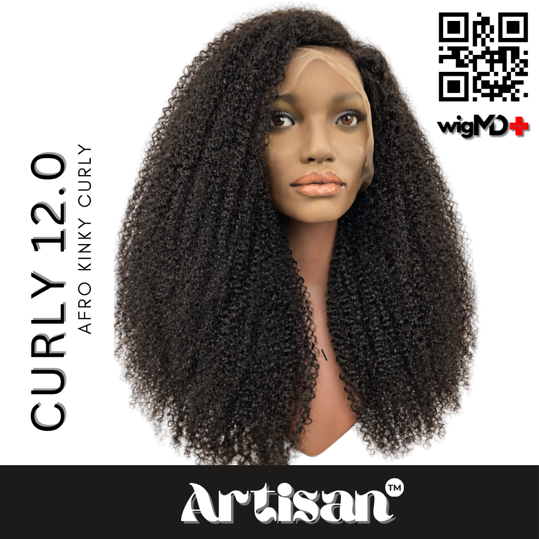ARTISAN: Afro Kinky Curly 12.0 100% Premium Human Hair Wig