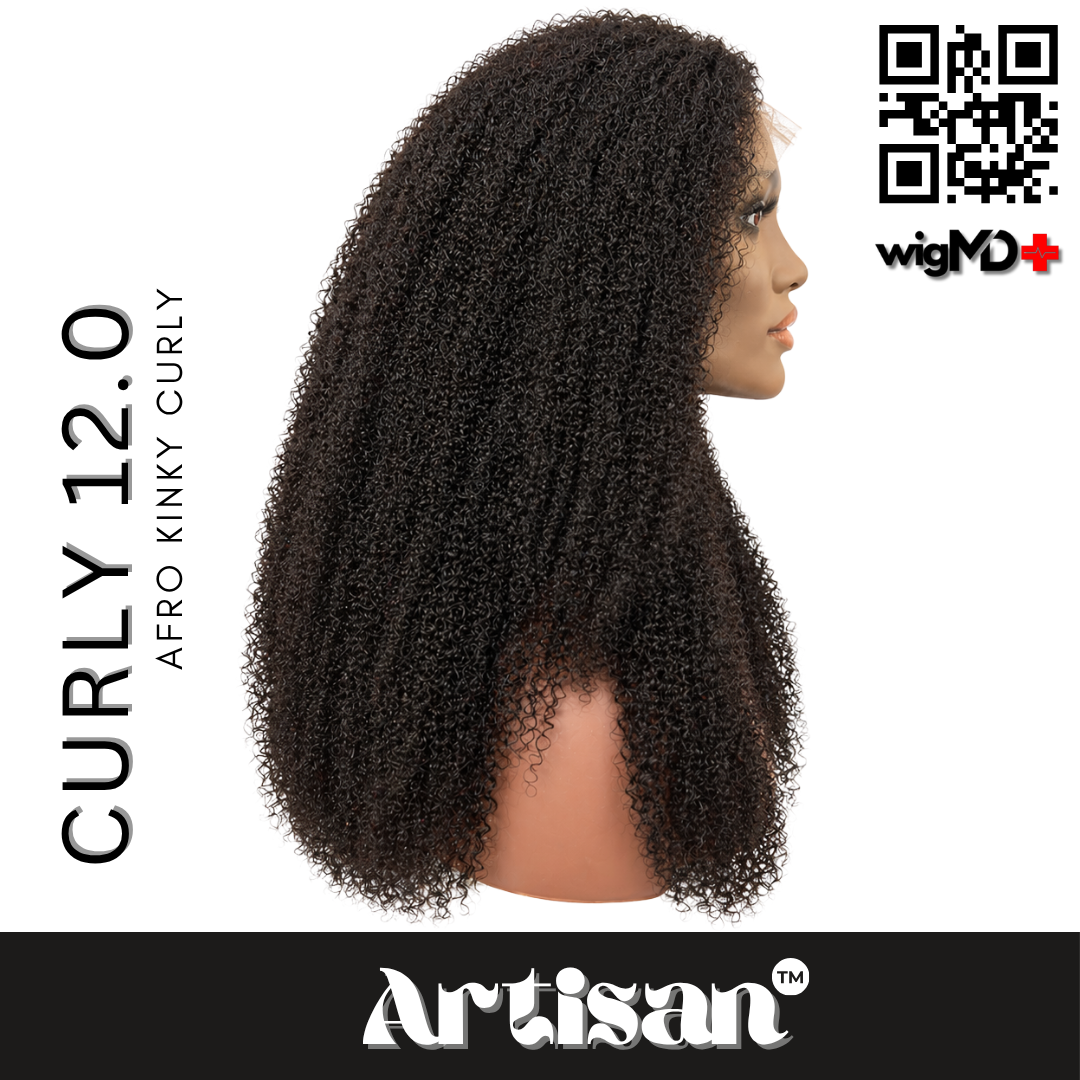 ARTISAN: Afro Kinky Curly 12.0 100% Premium Human Hair Wig