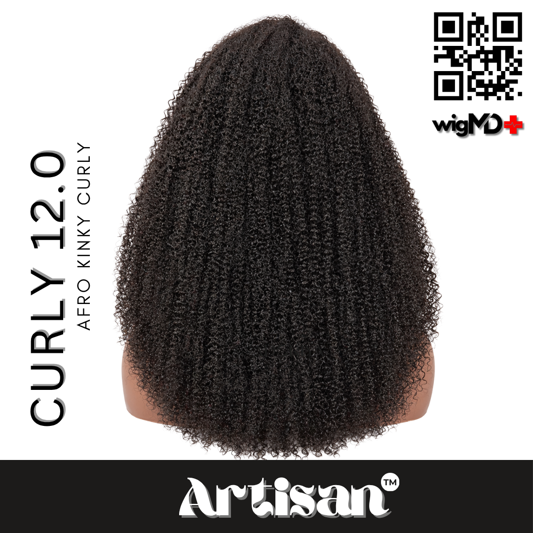 ARTISAN: Afro Kinky Curly 12.0 100% Premium Human Hair Wig