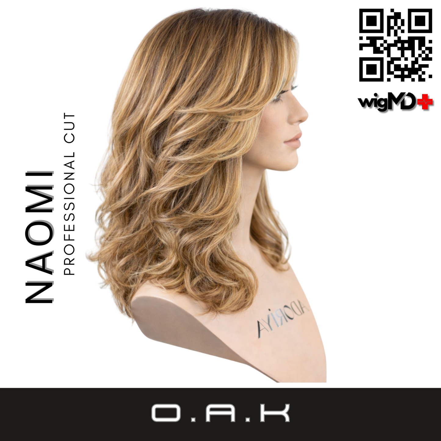 O.A.K: Naomi Professionally Cut 100% Human Hair Wig