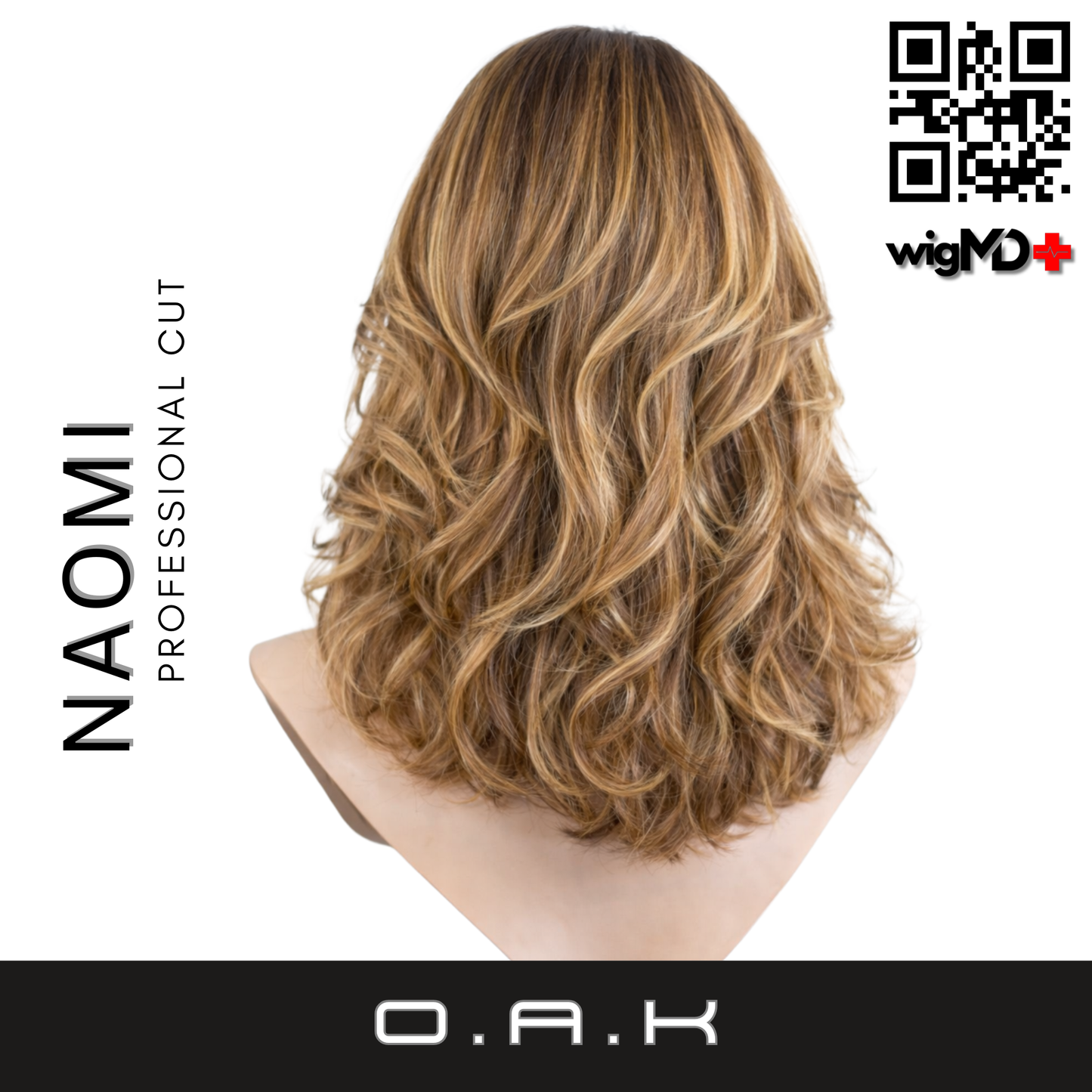 O.A.K: Naomi Professionally Cut 100% Human Hair Wig