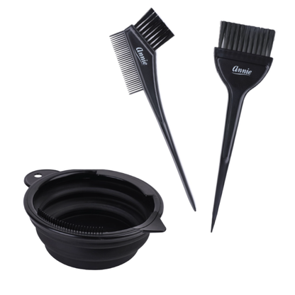 Annie Hair Coloring Kit, 3 Pieces, Black