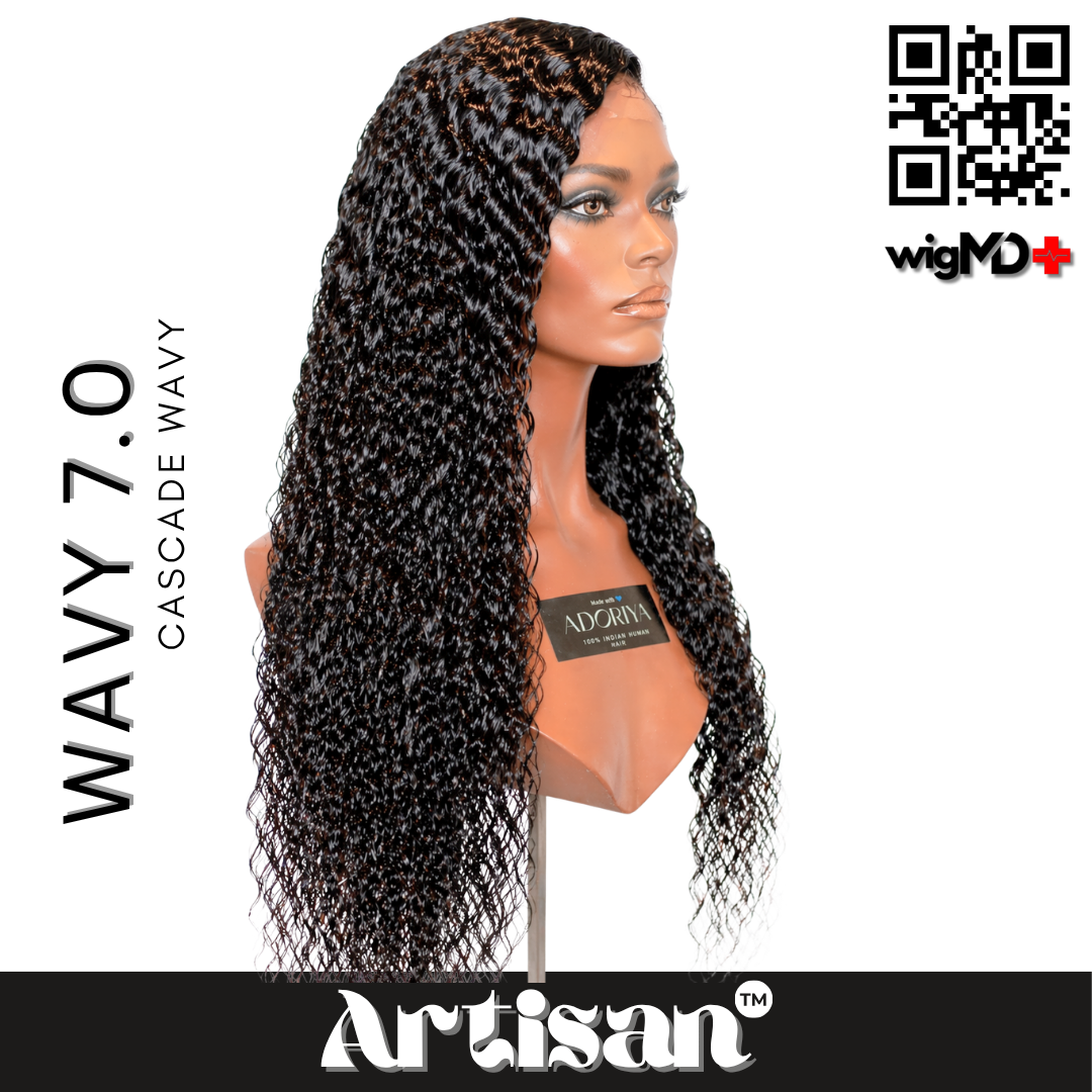 ARTISAN: Cascade Wavy 7.0 Premium 100% Human Hair Wig