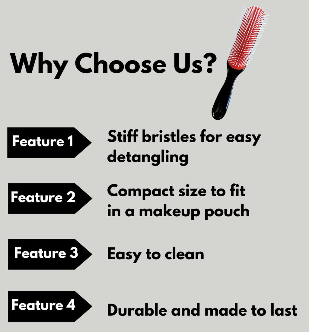 Textured Hair Brush  for Detangling, Separating, Shaping and Defining Curls & Waves