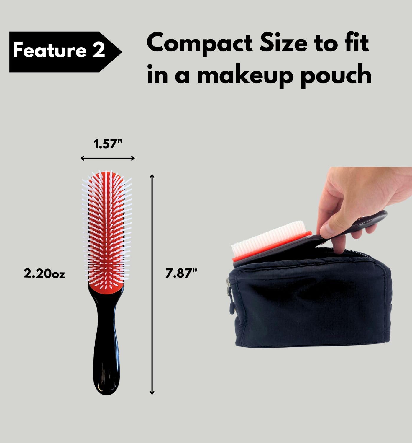 Textured Hair Brush  for Detangling, Separating, Shaping and Defining Curls & Waves