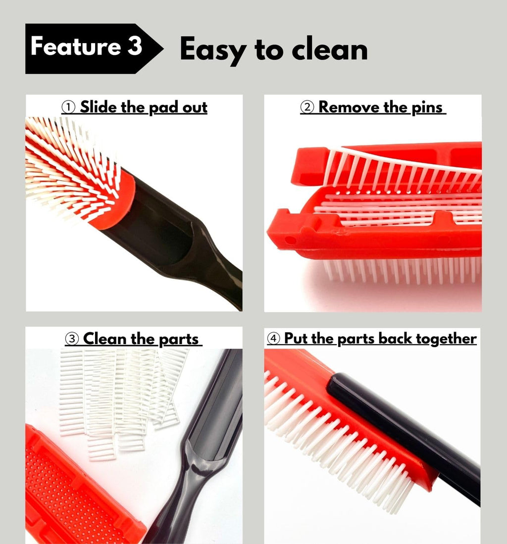 Textured Hair Brush  for Detangling, Separating, Shaping and Defining Curls & Waves