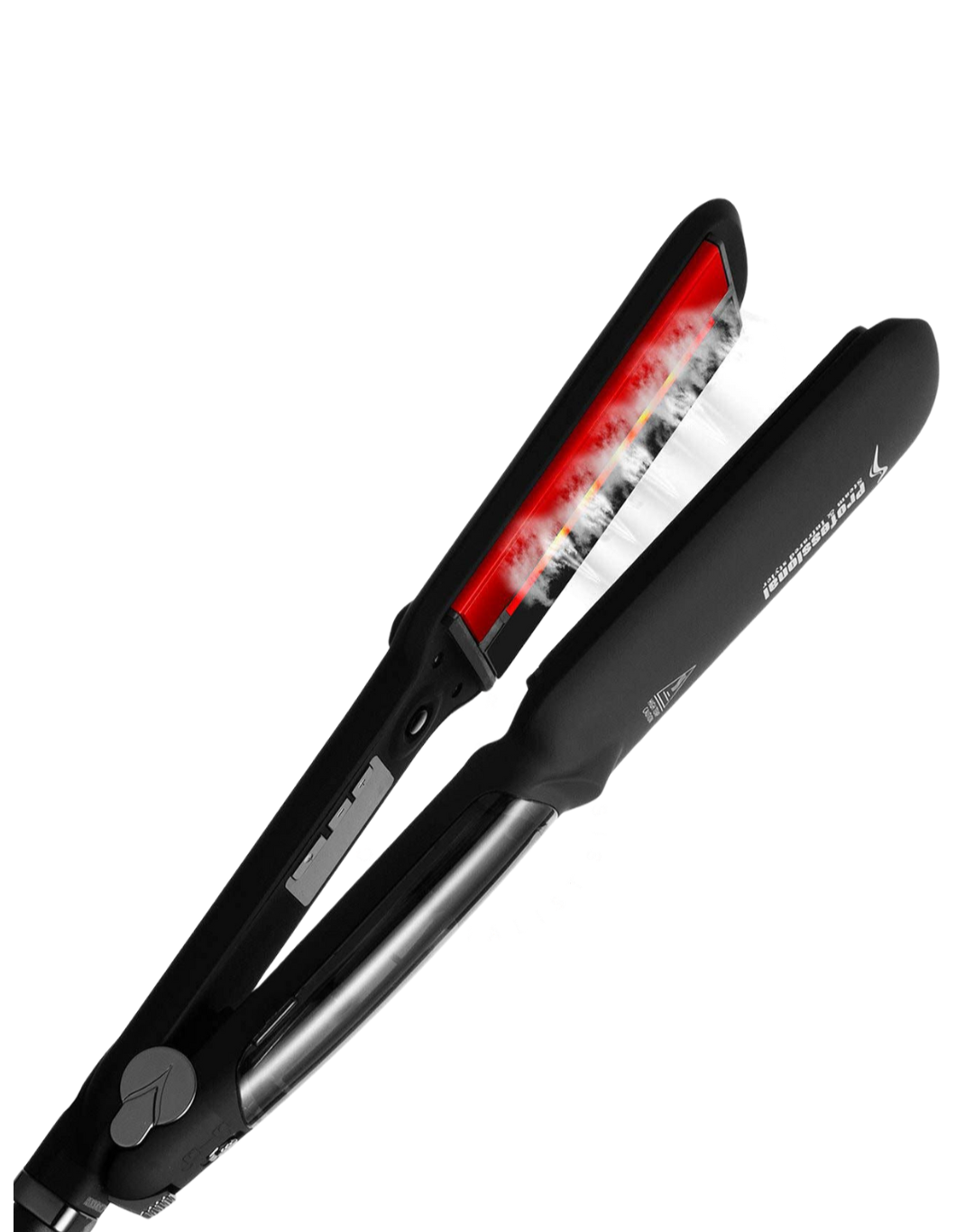 Black steam flat iron