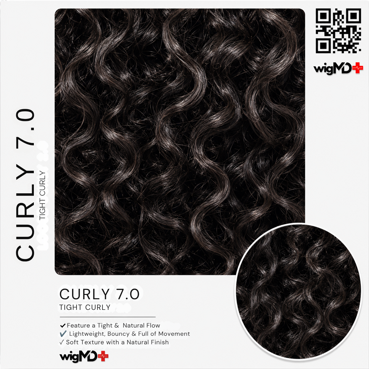 ARTISAN: Tight Curly 7.0 Premium 100% Human Hair Wig