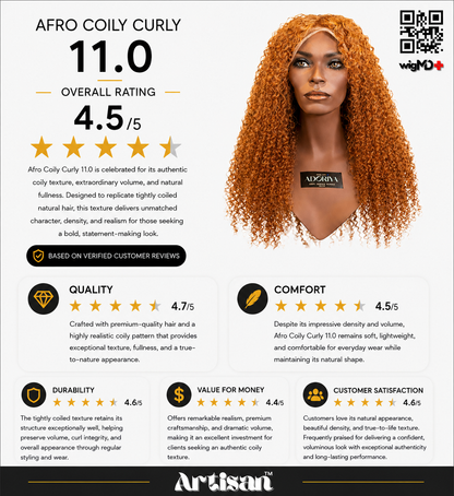 ARTISAN: Afro Coily Curly 10.0 Premium 100% Human Hair Wig