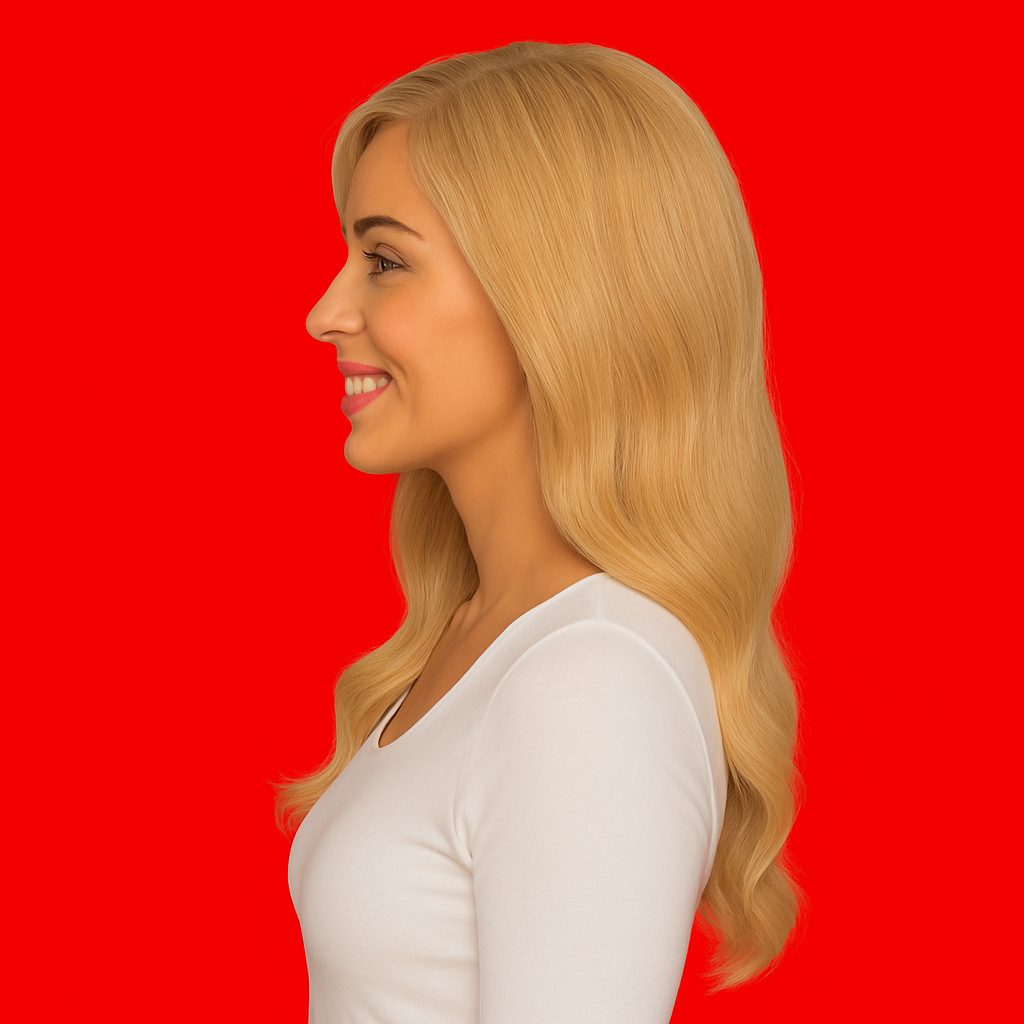 Blonde Body Wave Human Hair Medical Grade Wig