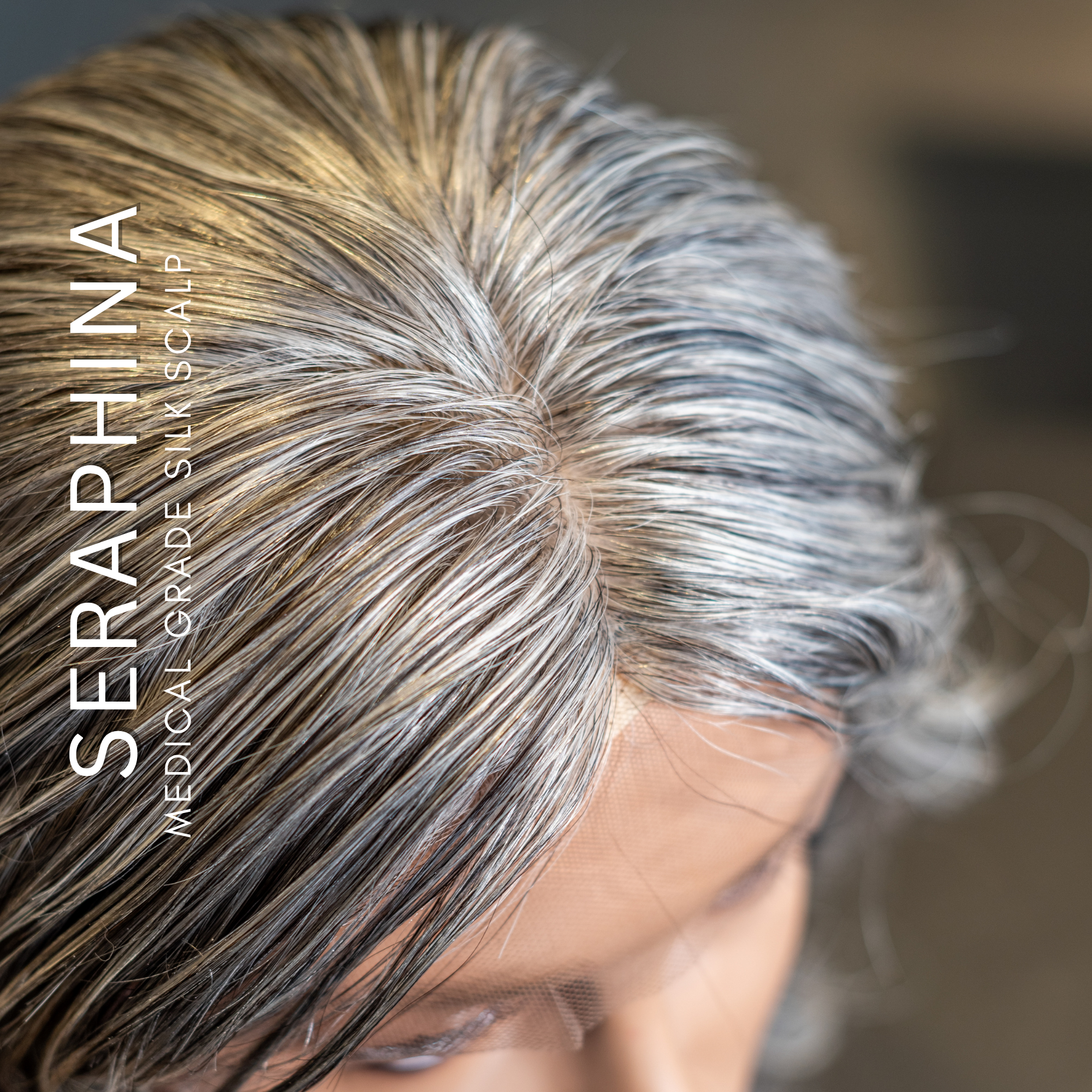 X-PRESS: Meet Seraphina (70% Grey) Glueless Medical Grade Vanilla Bean Silk Scalp